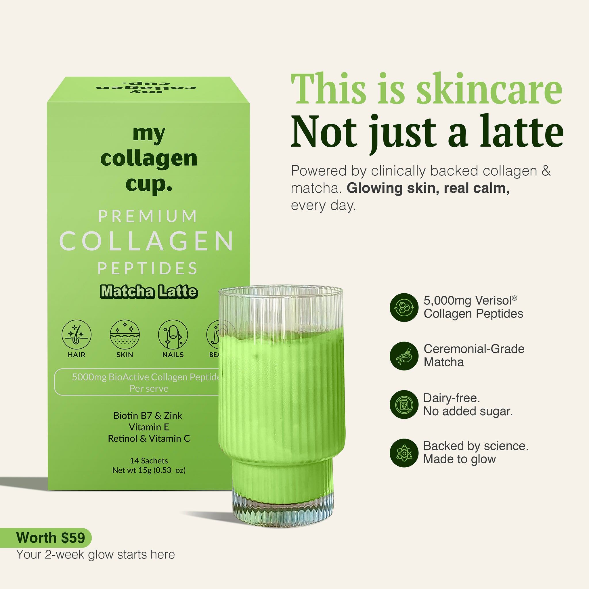 Beauty Collagen Matcha Latte