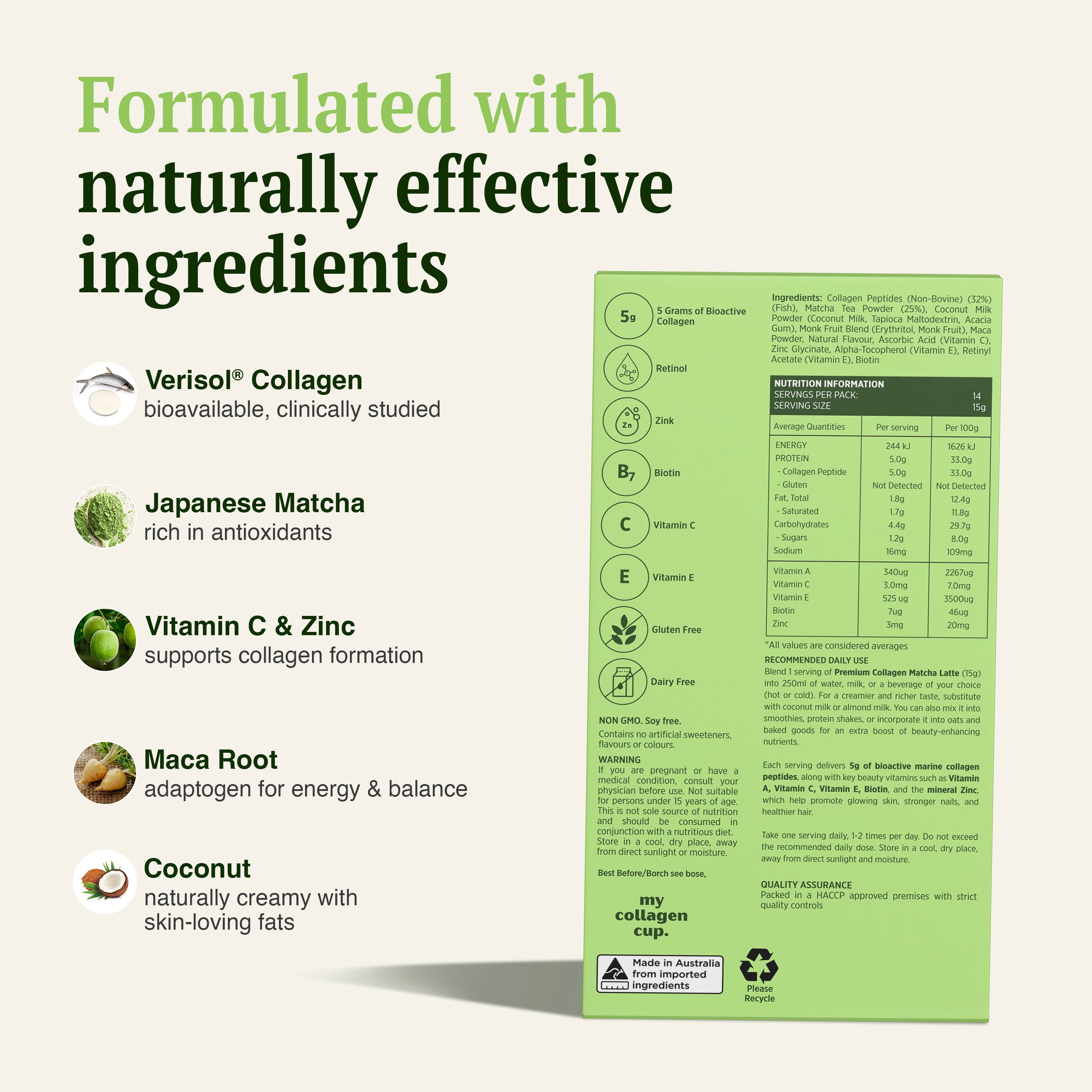 Beauty Collagen Matcha Latte